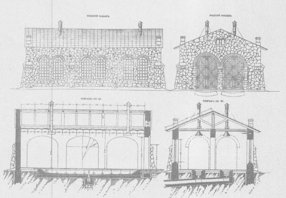 РКЖД 1894 паровозныи сарай на два стоила