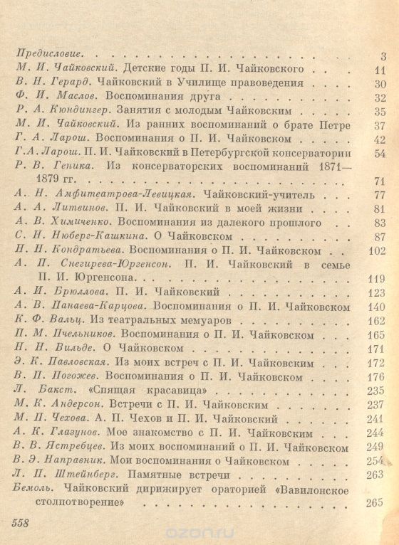 Воспоминания о Чаиковском 1973 Анна фон Мекк Давыдова