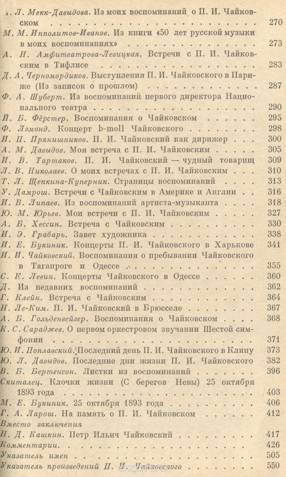 Воспоминания о Чаиковском 1973 Анна фон Мекк Давыдова