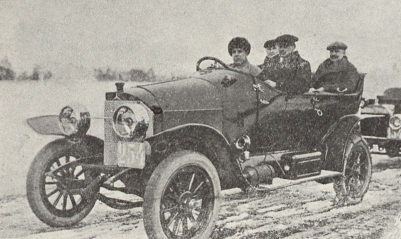 МНфМ Мерседес номер 254 Двухверстная гонка с препятствиями по проселочнои дороге 1913 